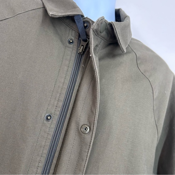 Prana Upper Dash Shirt Jacket Mens L Slate Green Flannel Lined Chore Coat NWOT - Picture 7 of 16